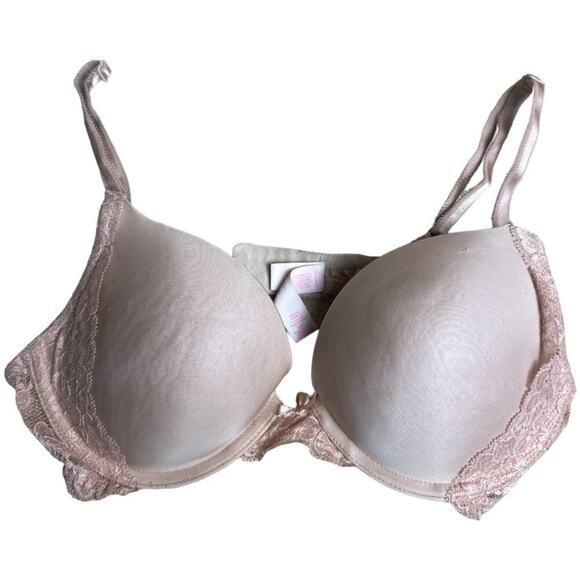 Victoria Secret Beige Push Up Wire Bra Women's Size 34C - Picture 1 of 6
